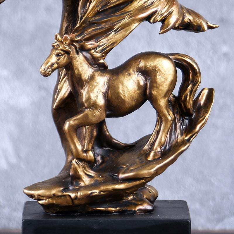 Trongwell Home Decor Bronze Horse Sculpture Statue Living Room - yogi's ellite design