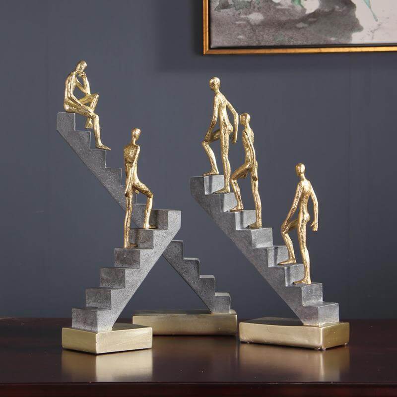 Abstract Sculpture - Individuality Art Sculpture Works Thinker Climbing Ornaments