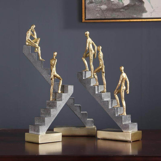 Abstract Sculpture - Individuality Art Sculpture Works Thinker Climbing Ornaments