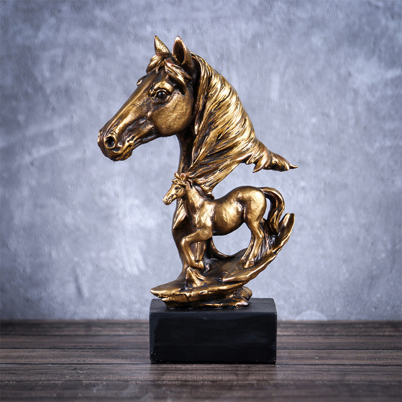 Trongwell Home Decor Bronze Horse Sculpture Statue Living Room - yogi's ellite design