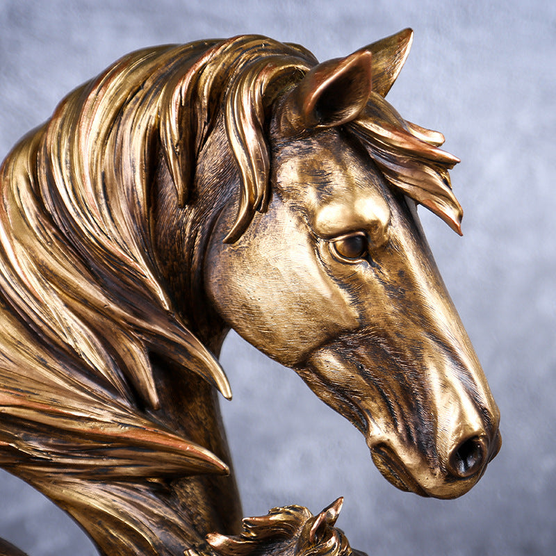 Trongwell Home Decor Bronze Horse Sculpture Statue Living Room - yogi's ellite design