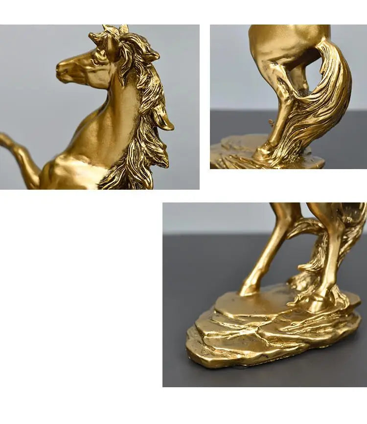 Resin Horse Ornaments Animal Statue Sculpture - yogi's ellite design