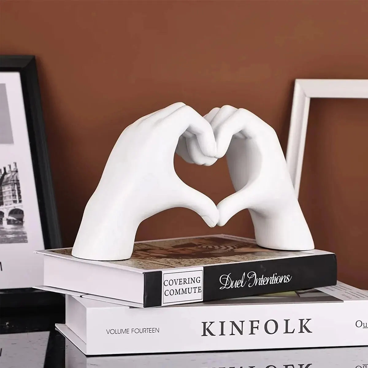 Gesture Decoration, Heart Finger Statue Modern Art Sculpure-yogi's ellite design