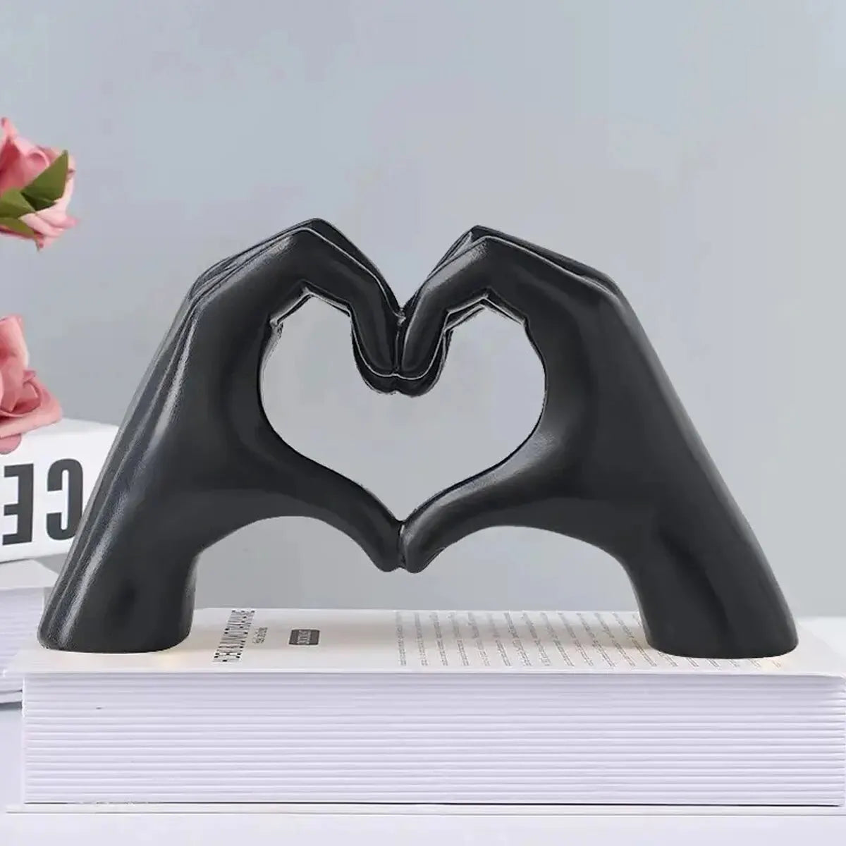 Gesture Decoration, Heart Finger Statue Modern Art Sculpure-yogi's ellite design