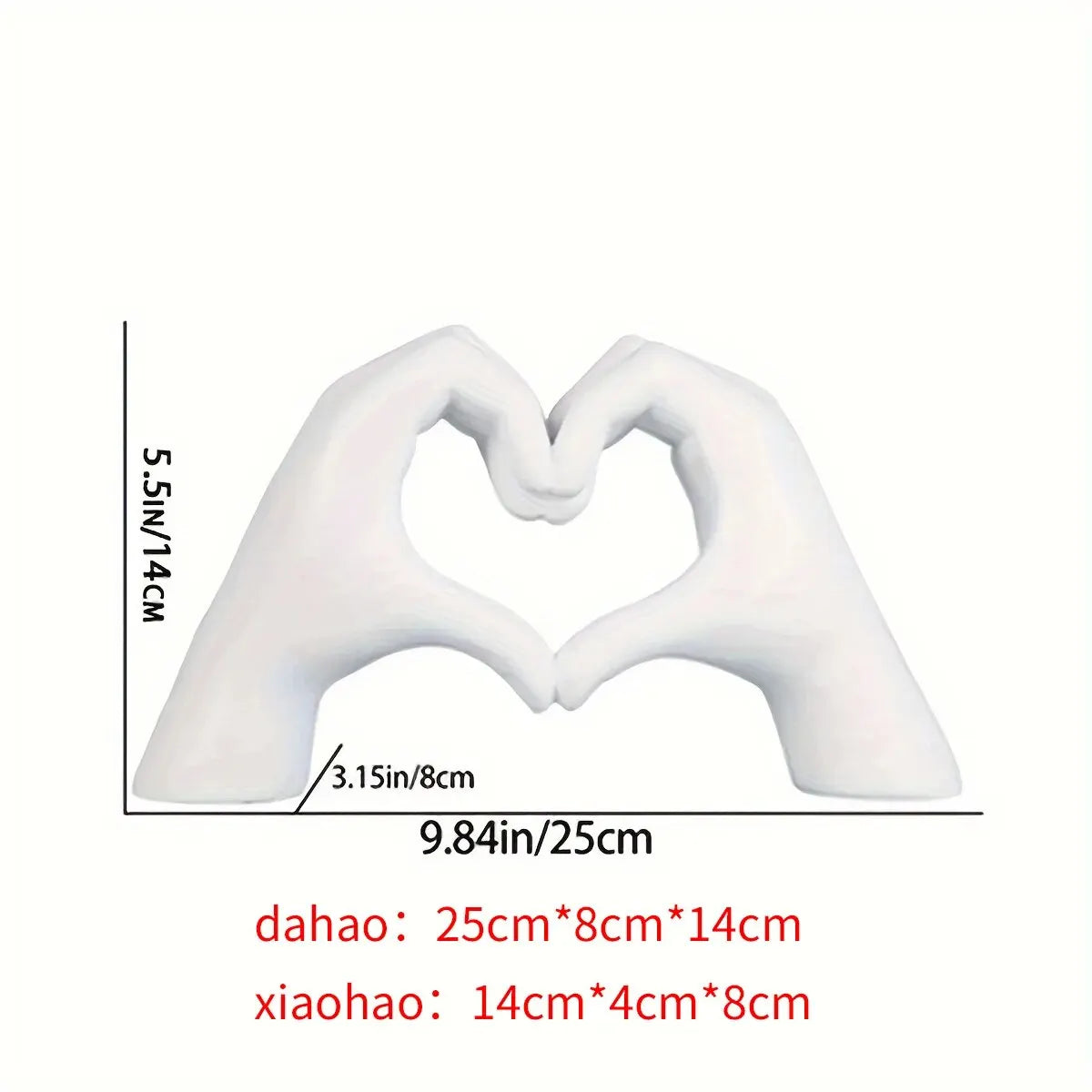 Gesture Decoration, Heart Finger Statue Modern Art Sculpure-yogi's ellite design