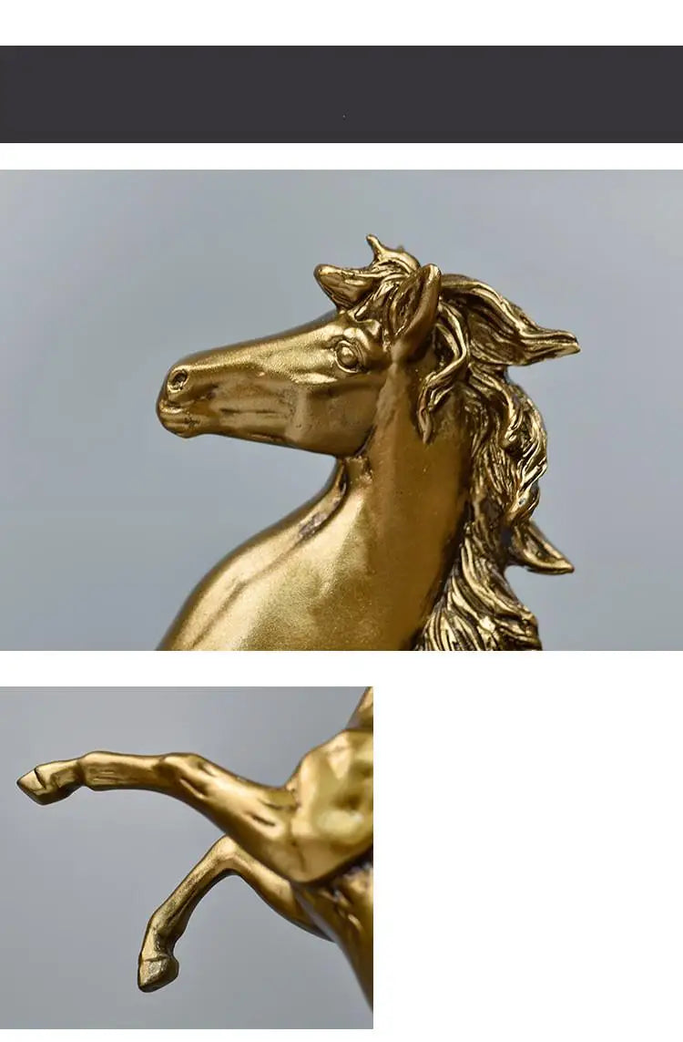 Resin Horse Ornaments Animal Statue Sculpture - yogi's ellite design