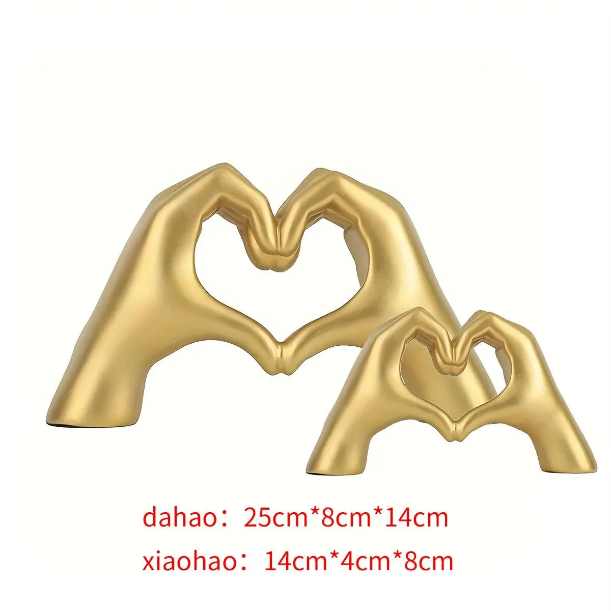 Gesture Decoration, Heart Finger Statue Modern Art Sculpure-yogi's ellite design