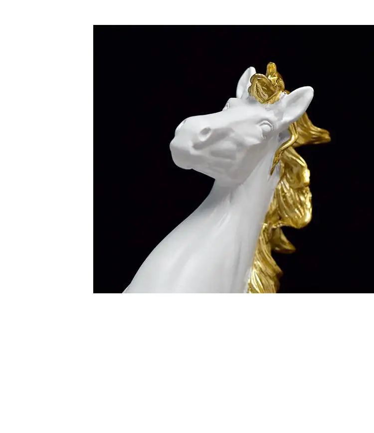 Resin Horse Ornaments Animal Statue Sculpture - yogi's ellite design