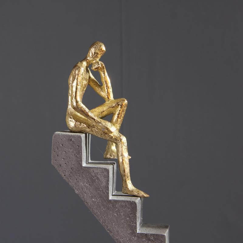 Abstract Sculpture - Individuality Art Sculpture Works Thinker Climbing Ornaments